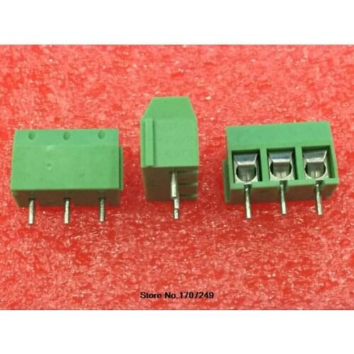 Free Shipping 100PCS KF301-5.0-3P KF301-3P KF301 "-" Screw 5.0mm Straight Pin PCB bloco terminais Block Connector ROHS