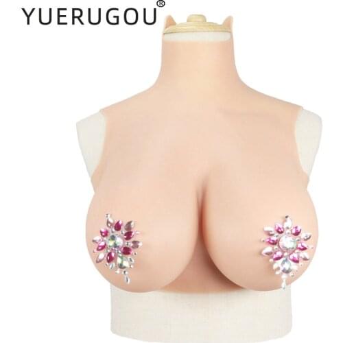 MUSIC POET Fake Boobs Realistic Silicone Breast Forms For Crossdressing Drag Queen Shemale Crossdresser Transgender D E F G Cup