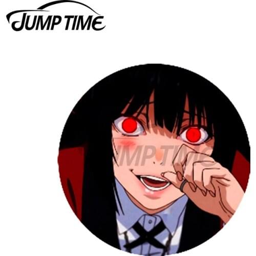 JumpTime 13 x 13cm For Kakegurui Yumeko Trunk Decal Scratch-Proof Refrigerator Car Stickers VAN Windows Cartoon Vinyl Car Wrap