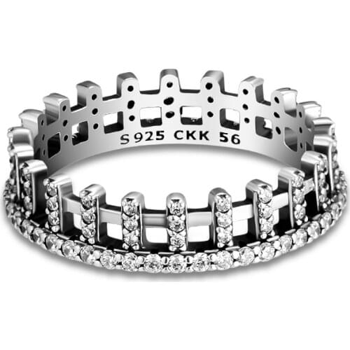 CKK Authentic 925 Sterling Silver Jewelry Forever Rings Fashion DIY Making For Women Gift Free Shipping