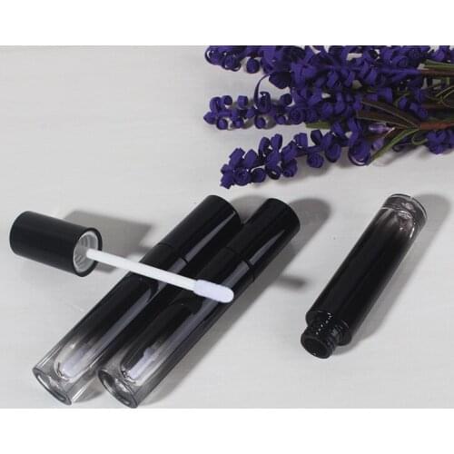 20/50pcs 6.5ml Round Gradual Black Lip Gloss Tube Empty Lip balm Small Sample Vials Make Up Beauty Refillable Packing Container