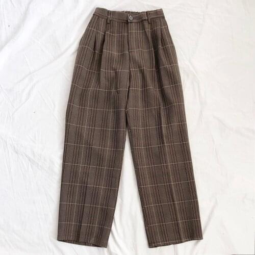 MOOIRUE APPAREL Women's Plaid Trousers