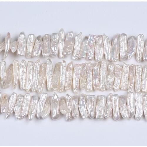 7-9mm White Biwa Pearl Wholesale Loose Freshwater Pearl String