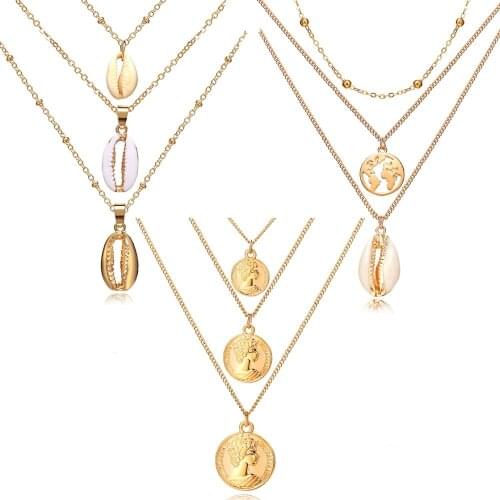 IF YOU Shell Pendant Necklace for Women Fashion Sea Beach Necklaces Boho Shell Jewelry Best Friend Shell Pendant Necklace 2019