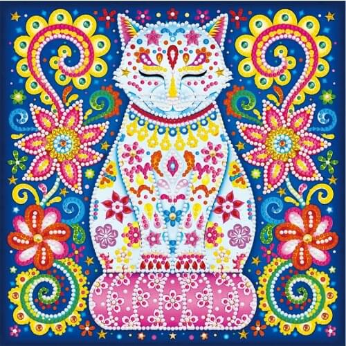 Glow In Dark Colorful Cat Luminous Diamond Painting DIY Full Drill Rhinestone Embroidery Resin Diamond Mosaic Needlework Gifts