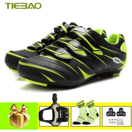 TIEBAO Cycling Shoes Athletic Road Bike Pedals Sneakers Sapatilha Ciclismo Men Women Breathable Self-Locking Superstar Shoes