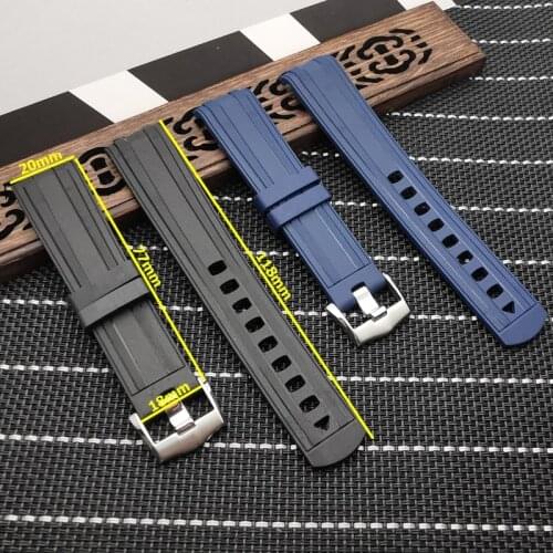 Top quality 20mm Curved End waterproof silicone rubber Watch band for Omega strap for Seamaster 300 logos