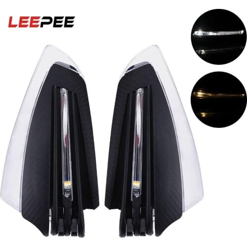 LEEPEE 1 Pair Motorcycle Hand Guards with Turn Signal Light Windproof 22mm 7/8 Motorcycle LED Hand Guard Shield Universal