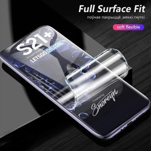 10pcs Front Curved Film For Samsung Galaxy S21 Plus 5G Screen Protector S21 Ultra Full Cover Nano Hydrogel Film Not Glass