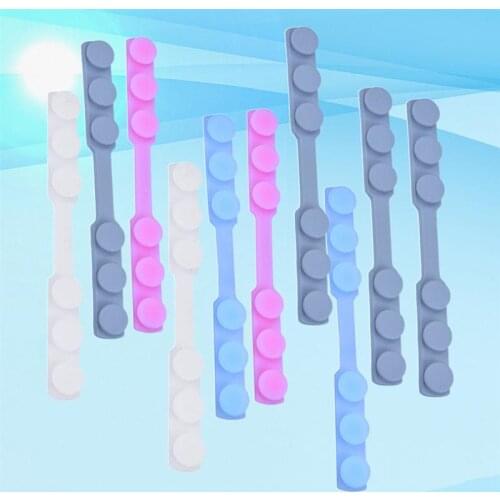 5pcs Mask Band Extension Buckle Adjustable Mask Ropes Buckle Soft Silicone Ear Protective Hook Practical Mask Accessories