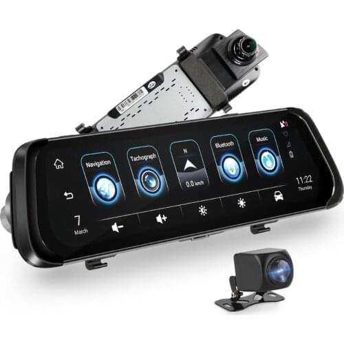 Threecar E08 9 inch Android Mirror DVR Navigation ADAS 1080P Streaming Media Mirror Car DVR WIFI GPS DVR