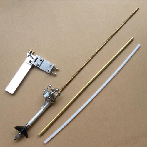 1Set RC Boat Transmission Set 95mm Rudder 70mm Stinger Drive Shaft Bracket 4mm Flexible Shaft 36mm Propeller Kit