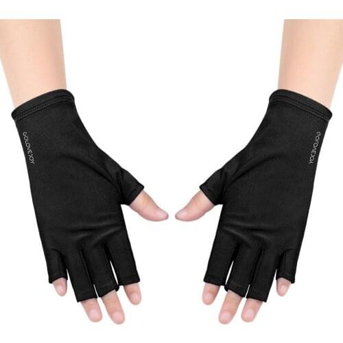 1 Pair Anti-ultraviolet Open-Toed Gloves Protection UV Light Lamp Gel Polish Tips Mittens Tools Nail Art Outdoor Sport Gloves