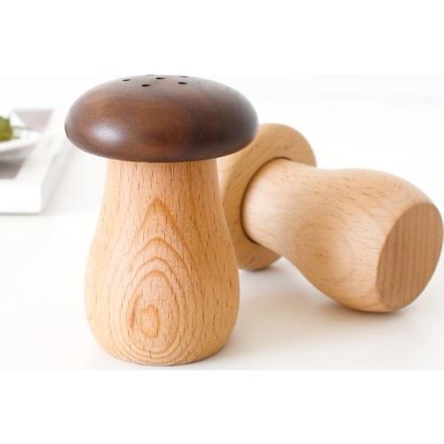 1pcs Wooden Toothpick Holder Container Healthy Material Cute Mushroom Shape Dust-proof Toothpick Dispense Kitchen Accessories