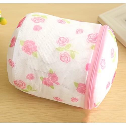 1pcs Home Floral Color Clothes Washing Machine Laundry Bags Washing Hosiery Saver Women Bra Mesh Net Wash Bag Bathroom Tools