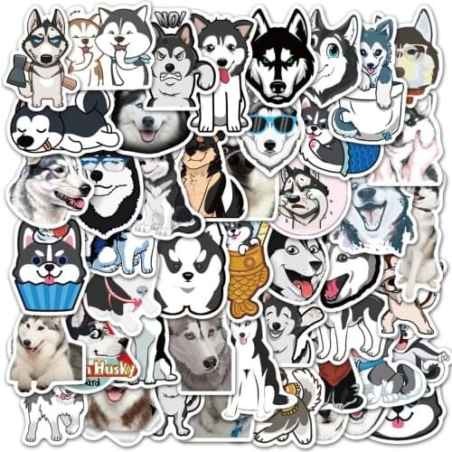 10/30/50Pcs/Set Cute Dog Husky Animal Sticker Decoration DIY Scrapbooking Sticker Stationery Kawaii Diary Label Sticker