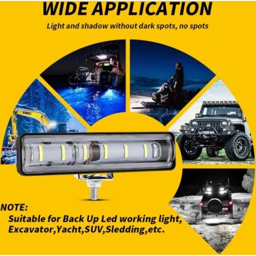 12-60V LED Headlights For Auto Motorcycle Truck Boat Tractor Trailer Offroad Work Light 18W LED Work Light Projector