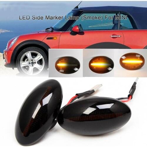 2pcs For Mini Cooper R50 R53 2002-2006 Flowing Water Indicator For Mini Cooper R52 2004-2008 LED Side Marker Turn Signal Light