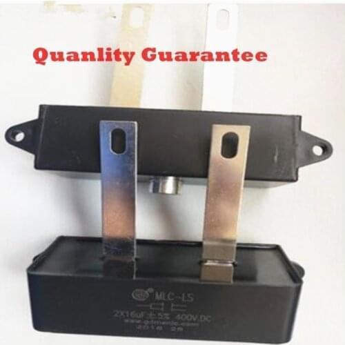 2pcs Inverter welding machine straight capacitor MKP-LS 2X16UF 400V 2x16uf 400VDC non polar capacitor
