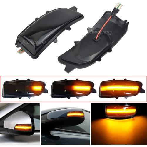 2x Dynamic LED Side Mirror Sequential Indicator Blinker Turn Signal Light For Volvo C30 C70 S40 S60 V40 V50 V70 2008-2010