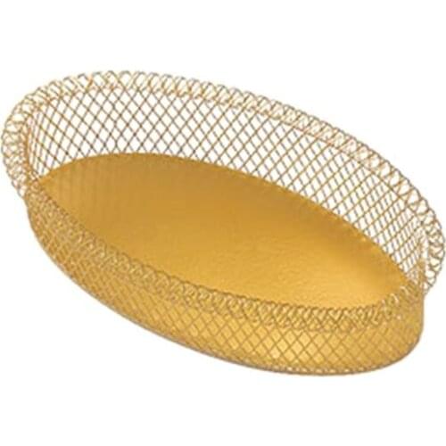 94PF Nordic Style Fruit Vegetable Metal Storage Basket Decorated Display Bowl Rack Dining Table Decoration