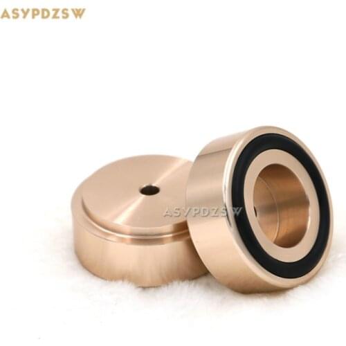 4PCS Aluminum 39*17 Audio amplifier speaker feet computer machine mats -B style Golden