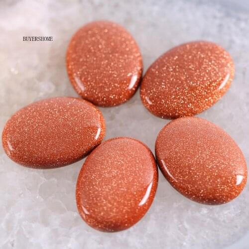 Free Shipping New without tags Stone 30x40MM Natural Gold Sandstone Bead CAB Cabochon 1Pcs RK1685