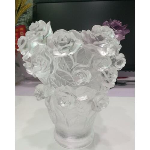 Black tie rooster Glass Flower Vases