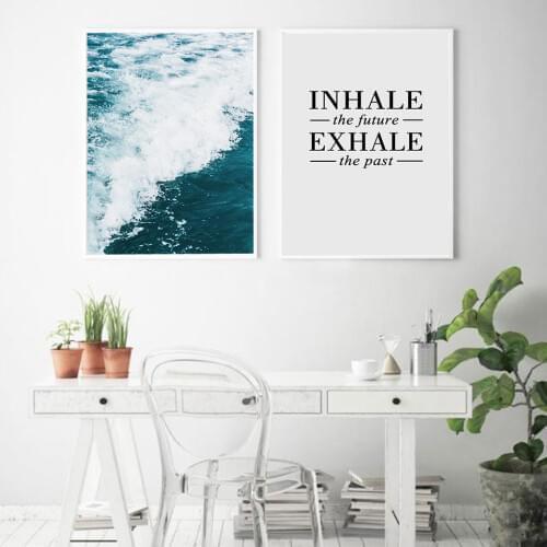 Thistle Flowers Nordic Poster Seascape Canvas Painting Quote Wall Art Pictures For Living Room Modern Home Decorative Prins