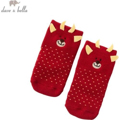 DBW16307-4 dave bella winter Christmas baby unisex cartoon sock children fashion girls boys socks