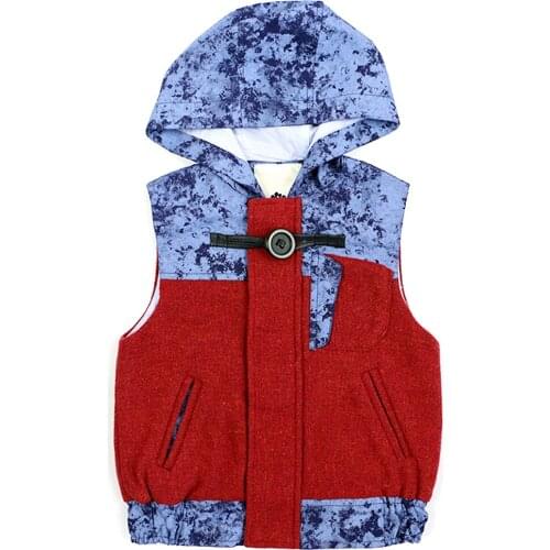 Children Outerwear Vest Boys Children Outerwear Winter Coats Kids Clothes Denim Vest Jeans Jacket Denim Outerwear 4-10Y 4J0778