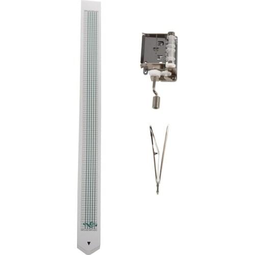 Diy Music Box Tune Hand Crank 15 Notes Music Instrument Set With 20 Pcs Blank Note Crank Mechanical Musical Box