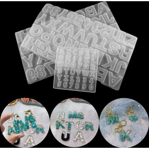 1pcs Mixed Style Silicone Casting Molds English Alphabet Epoxy Resin Molds For DIY Jewelry Making Findings Supplies Accessories
