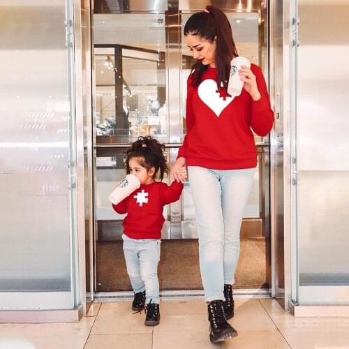 HI＆JUBER Same T-shirts For Mom And Daughter