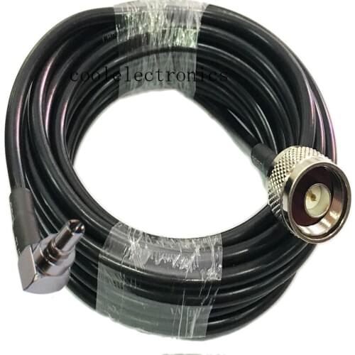 CRC9 Right Angle male to N Plug Male Connector LMR195 RF Coaxial Extension Jumper Cable 50ohm 1m 3m 5m 10m 15m 20m 30m