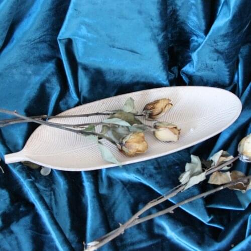 Leaf Primitive Jewelry plate Wood unpainted tray original Embryo handmade tray table decoration makeup jewelry ring trays