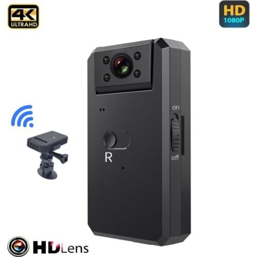 4K Wireless WiFi CCTV Mini Camera Infrared Night Vision Mini DVR 180 Degree Rotation Camcorder Rotating Lens Home Security