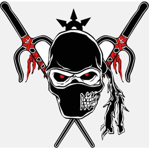 Fashion Accessories Ninja Masked Skull Car Window Car Sticker Decal Sunscreen Waterproof Cover Scratches PVC12CM*11.9CM