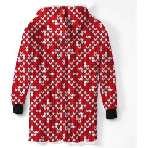 Personalized Plaid Blanket with Sleeves boho stripe Wearable Hooded Blanket Winter Thick Horn Buckle Coat Witchcraft Blanke