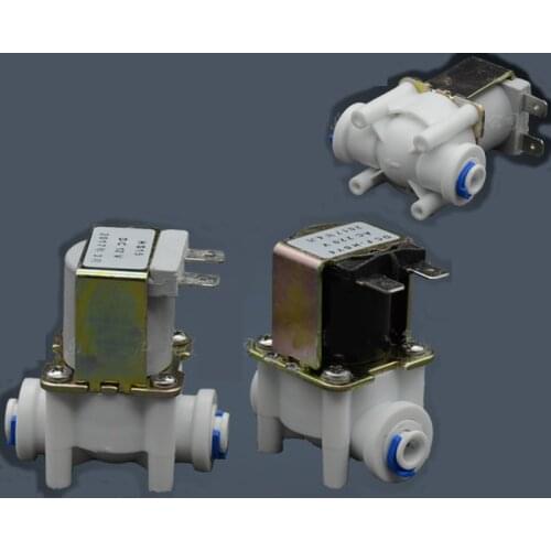 DN8 Plastic Solenoid Valve Quick Connector 6mm Plug-in Type Plastic DC12V DC24V AC220V N/O N/C