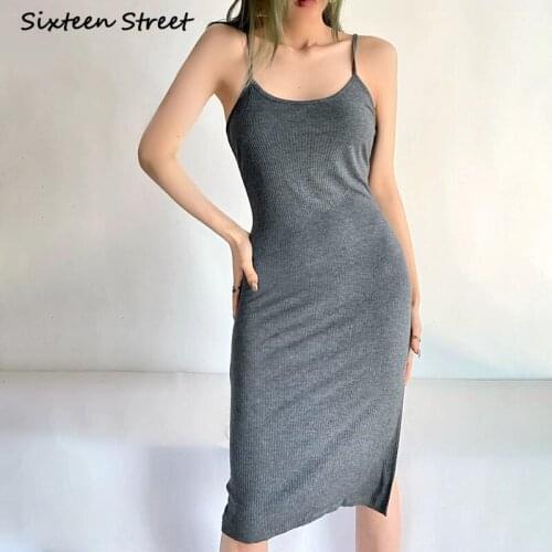 Dresses for Women Vestido De Mujer Ropa Bodycon Y2k Dress Skirt Women Midi Skirt Summer New Slim Sexy Split Dress Vintage 2021