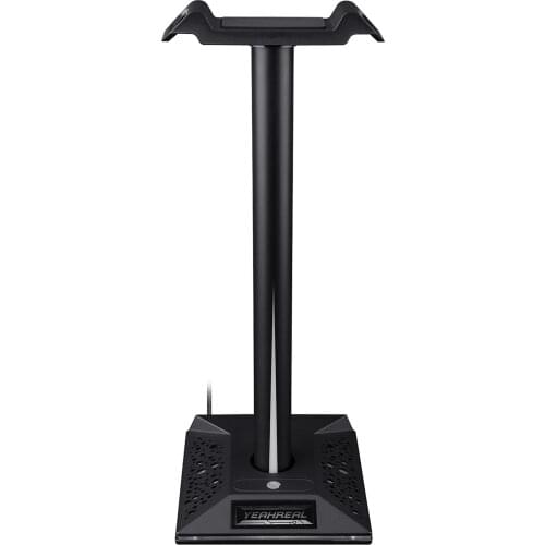 Docooler EB01 RGB Gaming Headset Stand with 3.5mm 2 USB Ports Over-ear Headphones Holder Earphone Rack for Computer Desktop PC