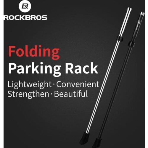 ROCKBROS Carbon Fiber Bicycle Kickstand Antiskid Quick Release Folding Parking Rack Bicycle Foot Support Mtb Road Bike Stand