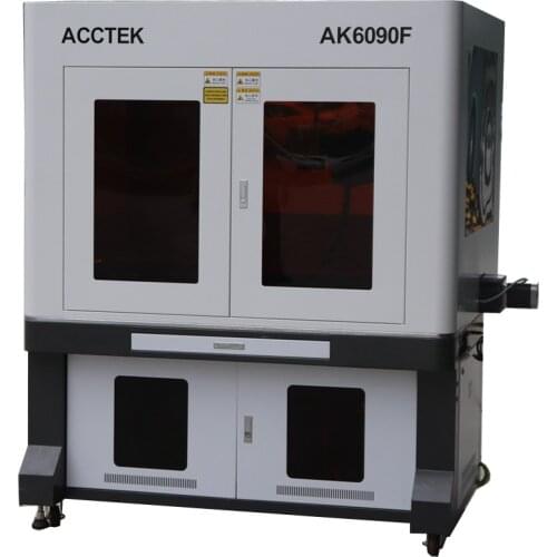 Full Enclosed Fiber Laser Marking Metal Cutting Machinery with Big Engraving Scope Automatically Focus Radiation Protection