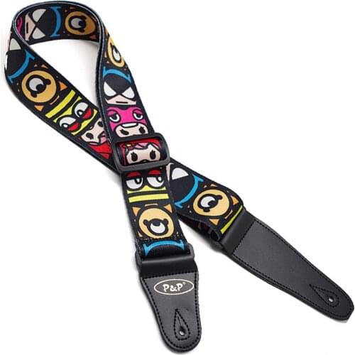Cartoon Pattern Guitar Strap Electric Guitar Acoustic Guitar Folk Guitar Bass Strap
