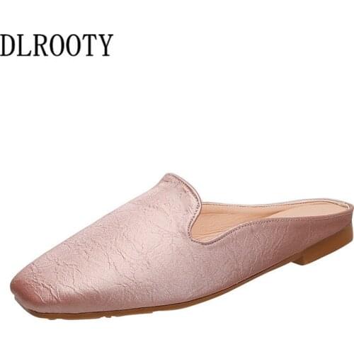 Women Sandals Slippers Flip Flops Summer Fashion Breathable Non-slip Flats Shoes Square Toe Slides Solid Lady Casual Female