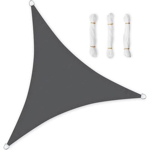 Sun Shelters Portable Triangle Sun Shape Sail UV Protection Outdoor Sunscreen Awning Canopy Beach Waterproof Tent Tarp Gray
