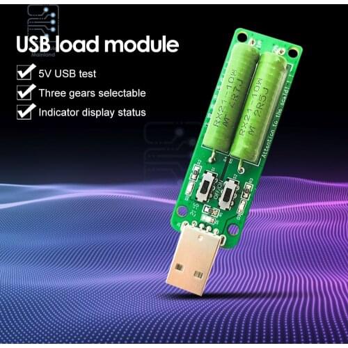 USB Resistor Electronic Load Adjustable Switch 3A/2A/1A Discharge Charger Power Bank Mobile Power Supply Tester Aging Resistance