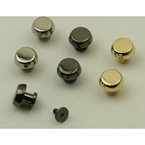 XUNZHE 20Pc 12.5mm Leather Handbag Shoes Suitcase Feet Nail Square curve Bolt Screw Back Spikes Rivets Leather Craft Bag Decor