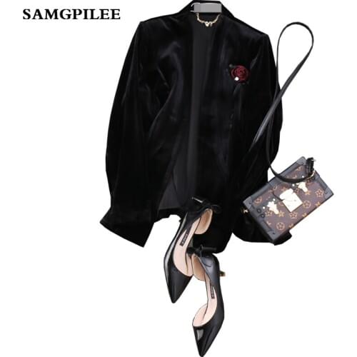 Spring jacket women Casual Full sleeve Solid V-neck Covered Button fashion Slim Standard Jackets women clothing Plus size vadim